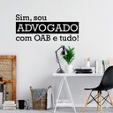 Ver imagem 2 de Adesivo Frase Sim, Sou Advogada com Oab e Tudo! Decoração Divertida Escritório Kanto Store Adesivo D