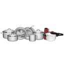 Ver imagem 1 de Jogo Panelas Tramontina Solar Inox 7 Peças Fundo Triplo