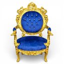 Ver imagem 3 de Jogo de Sofá Clássico Azul com 2 Poltronas
