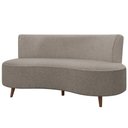 Ver imagem 1 de Sofá 2 Lugares para Sala Living 135cm Pés Palito Korah K04 Bouclê Bege Escuro - Mpozenato