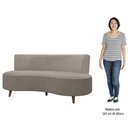 Ver imagem 5 de Sofá 2 Lugares para Sala Living 135cm Pés Palito Korah K04 Bouclê Bege Escuro - Mpozenato