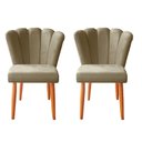 Ver imagem 4 de Kit 6 Cadeiras Sala de Jantar Estofada Reforçada Pétala Suede - Twdecora