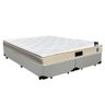 Cama Box Bipartido Queen Colchão Mola Cannes + Box Sintético Branco 158x198x67 - 1