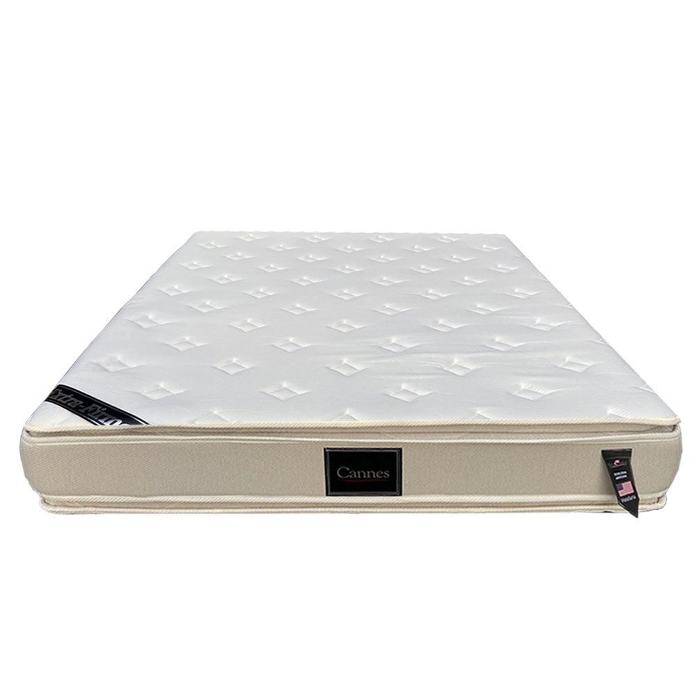 Cama Box Bipartido Queen Colchão Mola Cannes + Box Sintético Branco 158x198x67 - 3