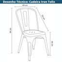 Ver imagem 2 de Kit 4 Cadeiras Tolix Iron Titan Rivatti Aço Preto