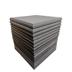 Espuma Acústica 50 X 50 X 3,5cm Lisa - 20 Placas Anti Chamas - 1