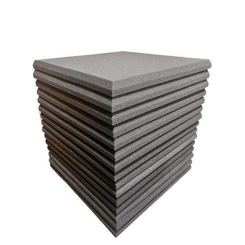 Espuma Acústica 50 X 50 X 3,5cm Lisa - 20 Placas Anti Chamas