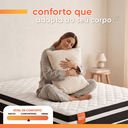 Ver imagem 7 de Colchão Casal CBP Molas Qatar 138x188x22cm Branco / Preto - Suporta até 150kg por Pessoa