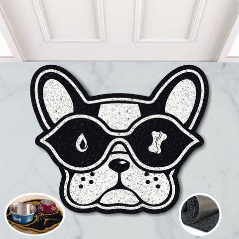 Tapete Pet Cachorro Bulldog Comedouro Agua 60x50 Higienico