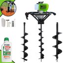 Ver imagem 3 de Cavadeira Motorizada Menegotti Mps52 52cc com Kit Brocas 80x10 80x15 80x20 + Óleo Stihl 2t