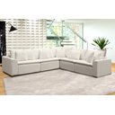 Ver imagem 2 de Sofá Modular Riviera Linho Creme 280x280 cm - Meu Estofado Sofá Modular Riviera Sala Quarto Recepção