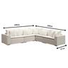 Sofá Modular Riviera Linho Creme 280x280 cm - Meu Estofado Sofá Modular Riviera Sala Quarto Recepção - 3