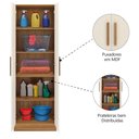 Ver imagem 4 de Armário Multiuso Organizador para Escritório ou Lavanderia 4 Prateleiras Belem Madeirado / Off