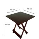 Ver imagem 2 de Kit 10 Conjuntos Dobráveis 70x70 com 10  Mesas 40 Cadeiras IMBUIA