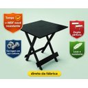 Ver imagem 7 de Kit 10 Conjuntos Dobráveis 70x70 com 10  Mesas 40 Cadeiras IMBUIA