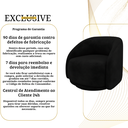 Ver mais imagens de Poltrona Orgânica Decorativa Giratória Veludo Preto Premium Suporta 150kg Luxo Montada Design Curvo