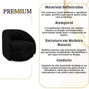 Ver imagem 7 de Poltrona Orgânica Decorativa Giratória Veludo Preto Premium Suporta 150kg Luxo Montada Design Curvo