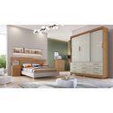 Ver imagem 1 de Guarda Roupa Solteiro 3 Portas 9 Gavetas - Capri-cumaru/fendi - Móveis Novo Horizonte