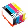Kit 4 Cores Cartucho de Tinta Compatível 564 564xl para Hp 3070a 4620 4622 B210a B010b B111 B611 C51 - 3