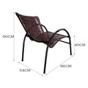 Ver imagem 5 de Conjunto de Mesa de Centro e 2 Cadeiras Ônix para Área Externa