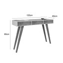 Ver imagem 3 de Aparador Decorativo 3 Gavetas 1,20m Laqueado Off White