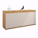 Ver imagem 2 de Balcão Buffet Alvin 3 Portas 1 Prateleira Mel/off White - Viero Móveis