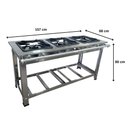 Ver imagem 3 de Fogão Industrial 3 Bocas Cefaz Linha Gold Inox 430 Alta Pressão I430 - Cfzg-170