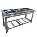 Ver imagem 1 de Fogão Industrial 3 Bocas Cefaz Linha Gold Inox 430 Alta Pressão I430 - Cfzg-170