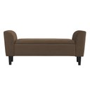 Ver imagem 1 de Recamier Bau Malibu 1,60m Suede Marrom - Inova Decor Inova Decorações