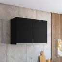 Ver imagem 7 de Armario Aereo 2 Portas 80 cm Juliana AJL:Preto