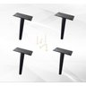 Kit 4 Pés de Metal 18cm Preto Multiuso para Armário Mesas de Cabeceiras e Camas - 1