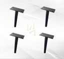 Ver imagem 1 de Kit 4 Pés de Metal 18cm Preto Multiuso para Armário Mesas de Cabeceiras e Camas