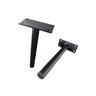 Kit 4 Pés de Metal 18cm Preto Multiuso para Armário Mesas de Cabeceiras e Camas - 2