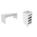 Ver imagem 2 de Conjunto Escritório 2 Peças com Escrivaninha e Gaveteiro ME4185, PE2009 Branco Tecnomobili