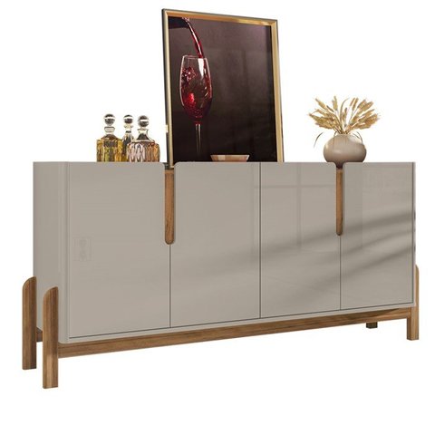 Buffet Aparador 4 Portas 170cm 050518 Off White Cedro Dcasa
