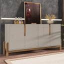 Ver imagem 2 de Buffet Aparador 4 Portas 170cm 050518 Off White Cedro Dcasa