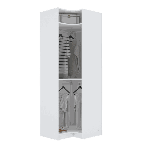 MÓDULO CLOSET CABIDEIRO DE CANTO 100% MDF A 2,00 M472.B (CASA) MUNDI MOVEIS