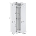 Ver imagem 2 de MÓDULO CLOSET CABIDEIRO DE CANTO 100% MDF A 2,00 M472.B (CASA) MUNDI MOVEIS