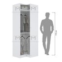Ver imagem 6 de MÓDULO CLOSET CABIDEIRO DE CANTO 100% MDF A 2,00 M472.B (CASA) MUNDI MOVEIS