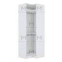 Ver imagem 4 de MÓDULO CLOSET CABIDEIRO DE CANTO 100% MDF A 2,00 M472.B (CASA) MUNDI MOVEIS