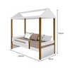 Cama de Criança Infantil Solteiro Design Montessoriana Sara - Branco/amêndoa - 3