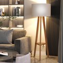 Ver imagem 3 de Luminária de Chão Tripé Celta com Cúpula Abajur Off White/nature