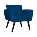 Ver imagem 2 de Poltrona Decorativa Sala e Recepção Geovana Suede Azul Cobalto - LM DECOR