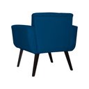 Ver imagem 3 de Poltrona Decorativa Sala e Recepção Geovana Suede Azul Cobalto - LM DECOR