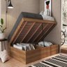 Cama Box Articulável Istambul com Baú Casal 142x194cm Nogal Cb140 Art In Móveis - 2