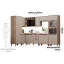 Ver imagem 2 de Cozinha Modulada Completa 8 Peças com Espaço para Forno e Micro-ondas Semtampo Aspen Luciane Móveis
