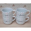 Ver imagem 6 de Kit Jogo 4 Xicaras Café Chá Hotel 200ml Empilháveis - Poá Colorido Frases