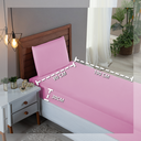 Ver imagem 4 de Kit Roupa Cama Solteiro 100% Algodão 3 Peças Percal 300 Fios Hotel Pousada:rosa Bebe