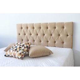 Cabeceira Premium de Casal com Botões 1.40x60cm Areia - 2