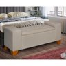 Recamier Baú Berlin Para Cama Casal 130 Cm Cor Bege - 1